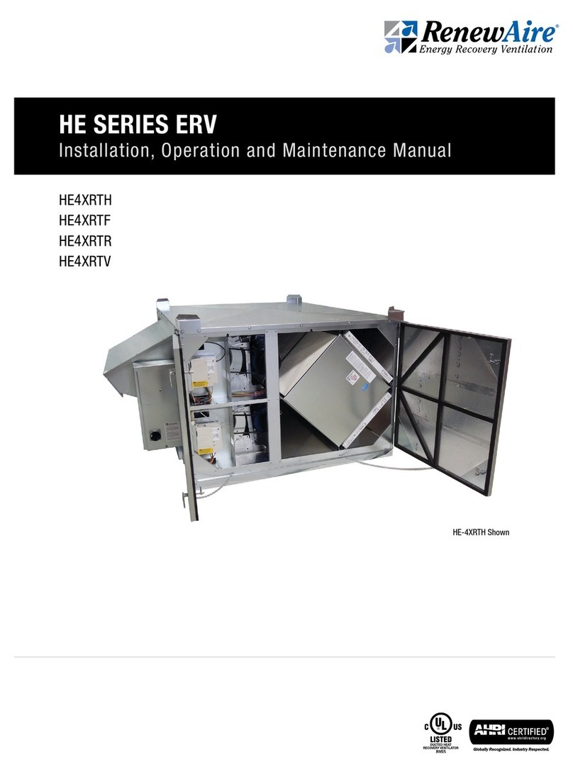 Soler & Palau RenewAire HE Series User manual