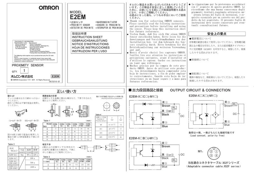 Omron E2EM User manual