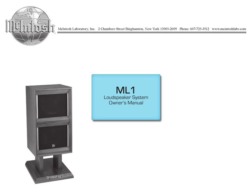 McIntosh ML1 owner's manual