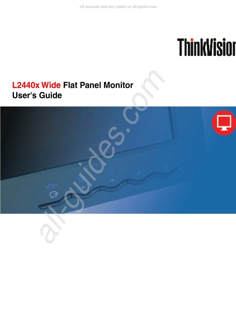 Lenovo ThinkVision L2440 Series User manual Lenovo ThinkVision L2440 Series User manual