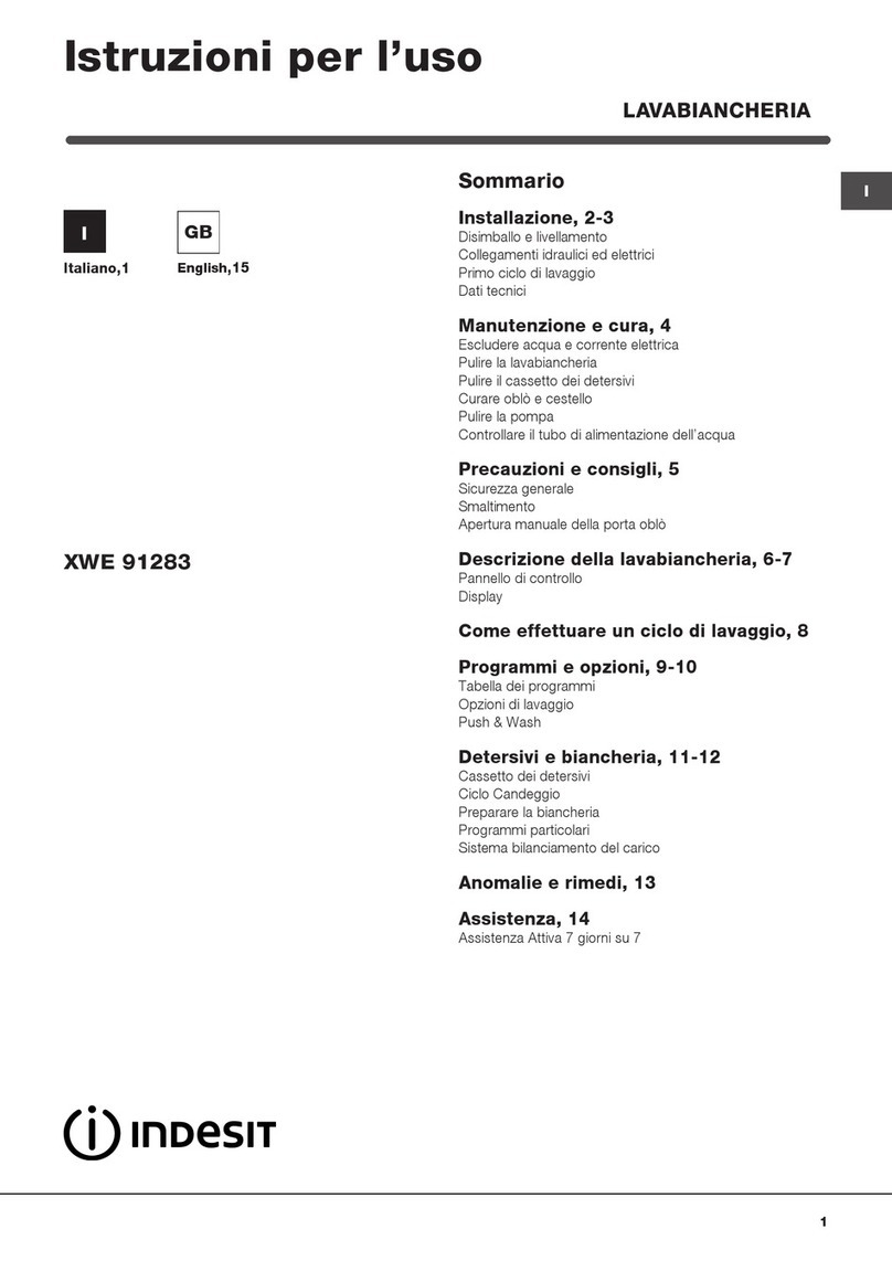 Indesit XWE 91283 Instructions for use