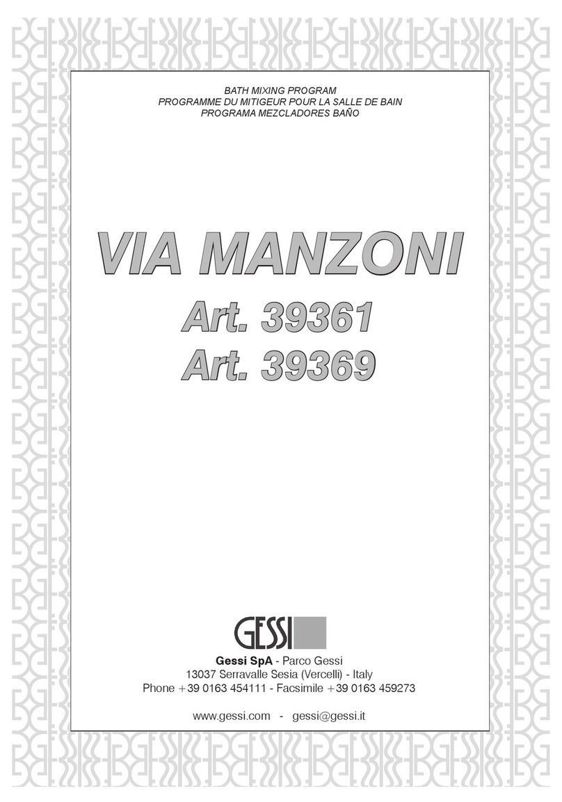 Gessi VIA MANZONI 39361 User manual