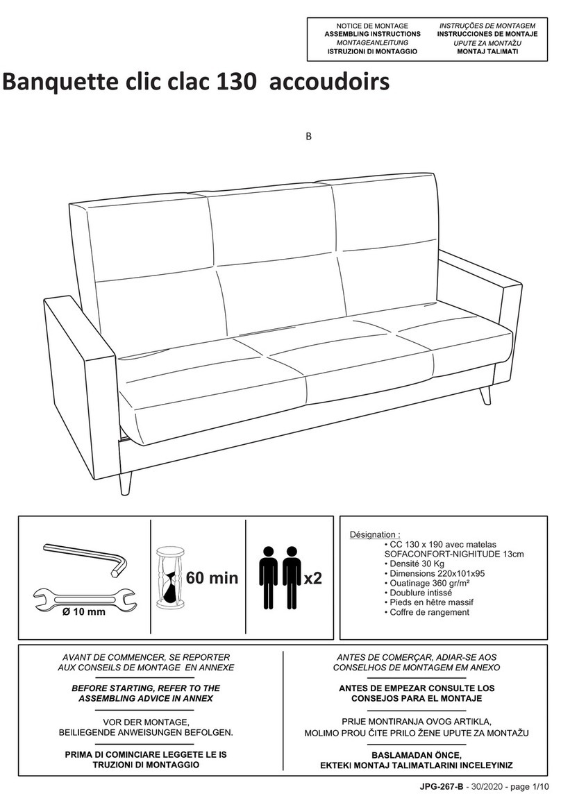 INSIDE75 CLIC CLAC CASORIA 130 Assembling instructions