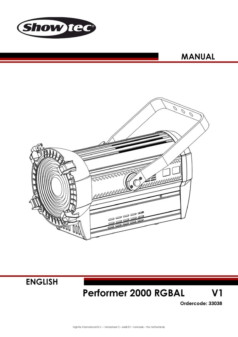 Show Tec Performer 2000 RGBAL V1 User manual