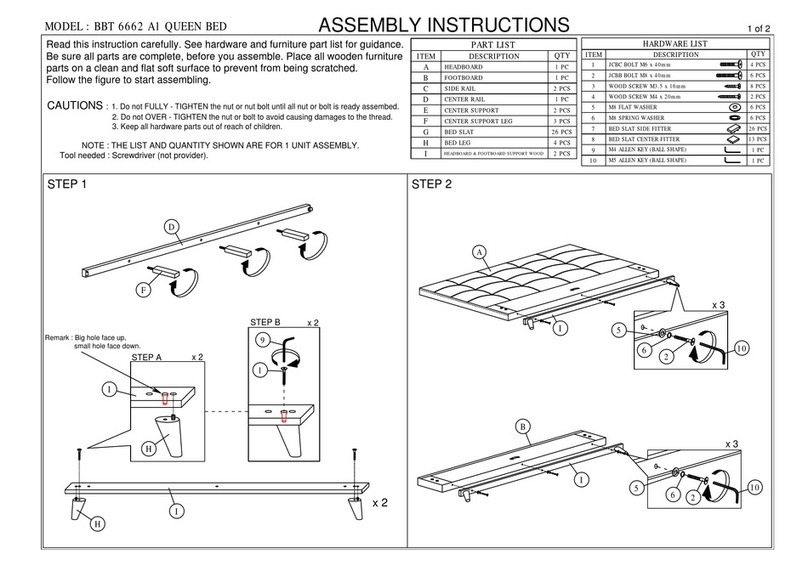 Baxton Studio BBT 6662 A1 Assembly instructions Baxton Studio BBT 6662 A1 Assembly instructions