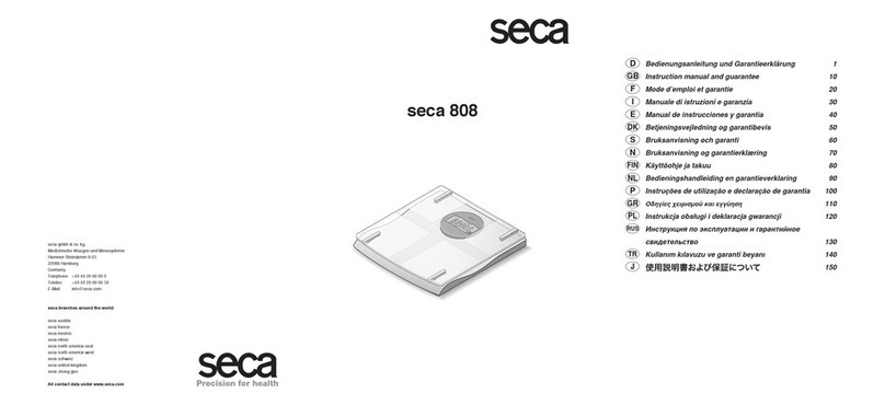 Seca 808 Instruction manual and guarantee