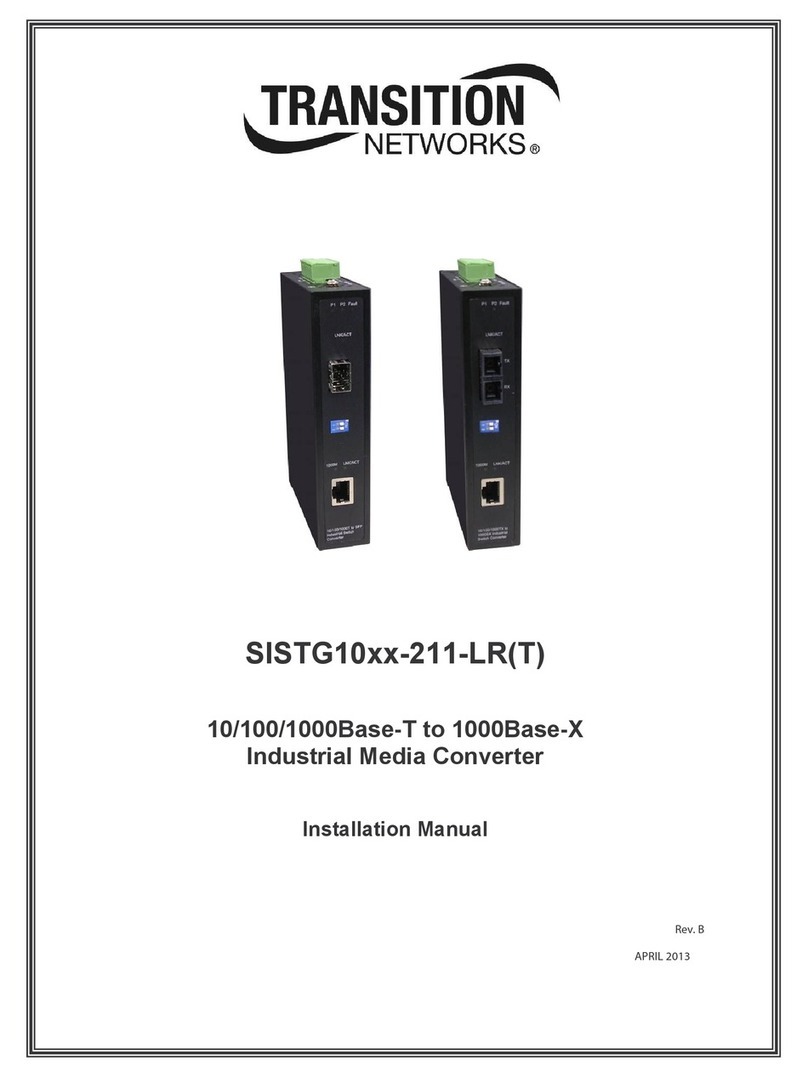 Transition Networks SISTG10 211-LR Series User manual