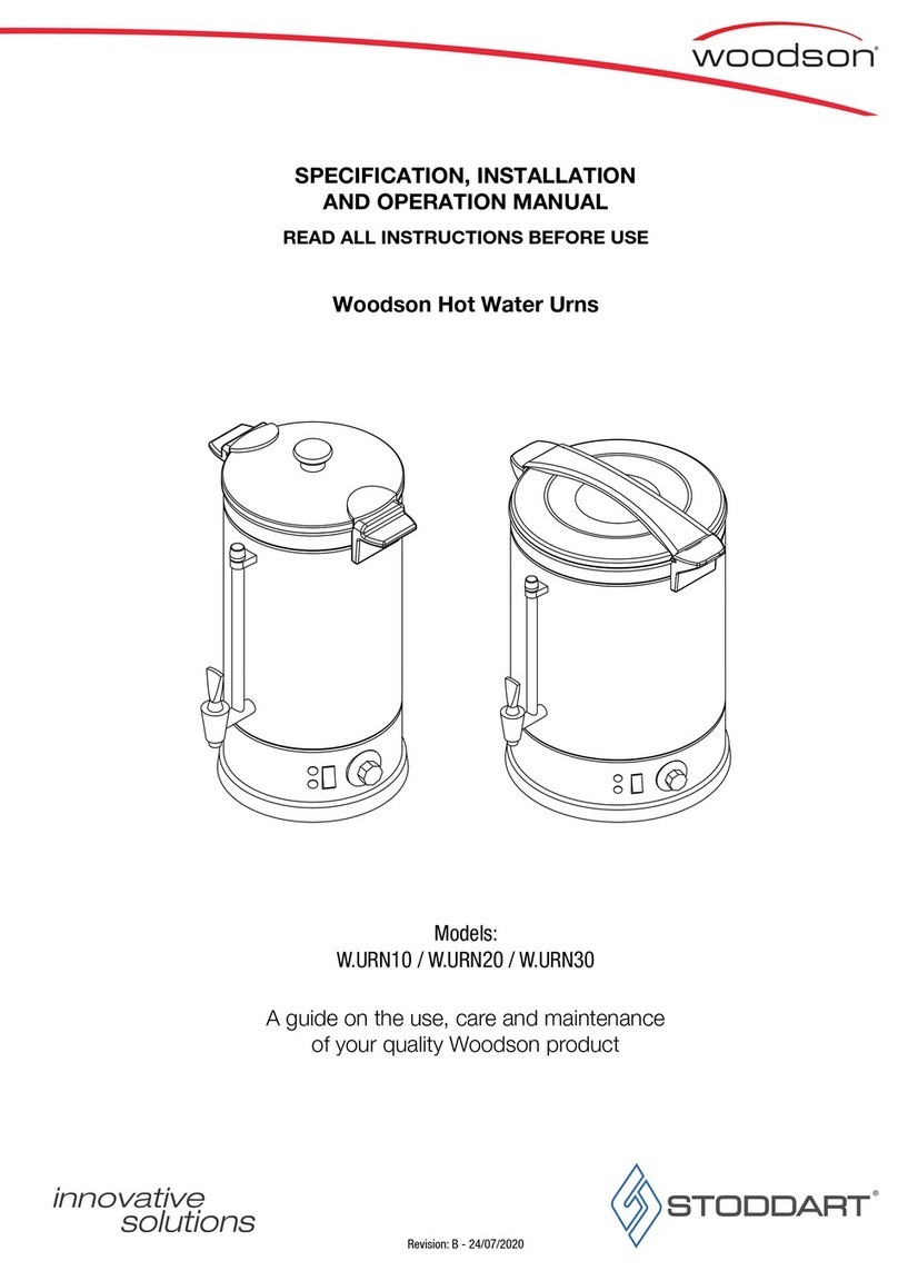 STODDART Woodson W.URN10 Specification, installation and operation manual
