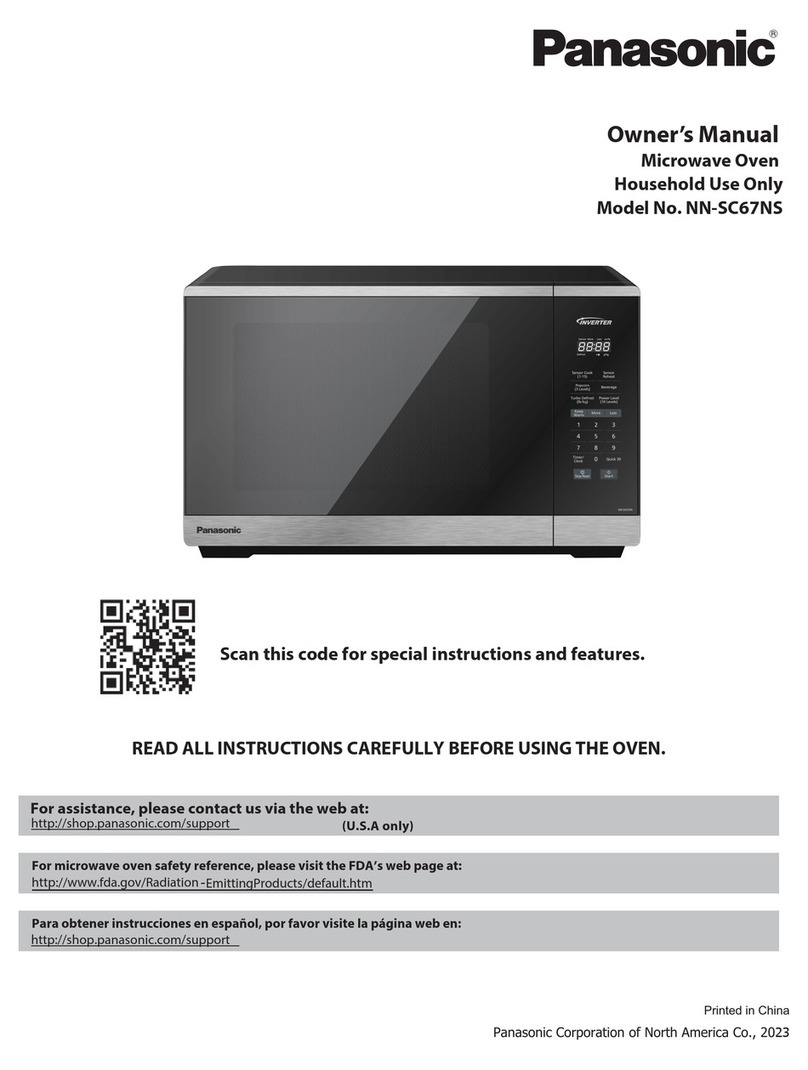 Panasonic NN-SC67NS owner's manual