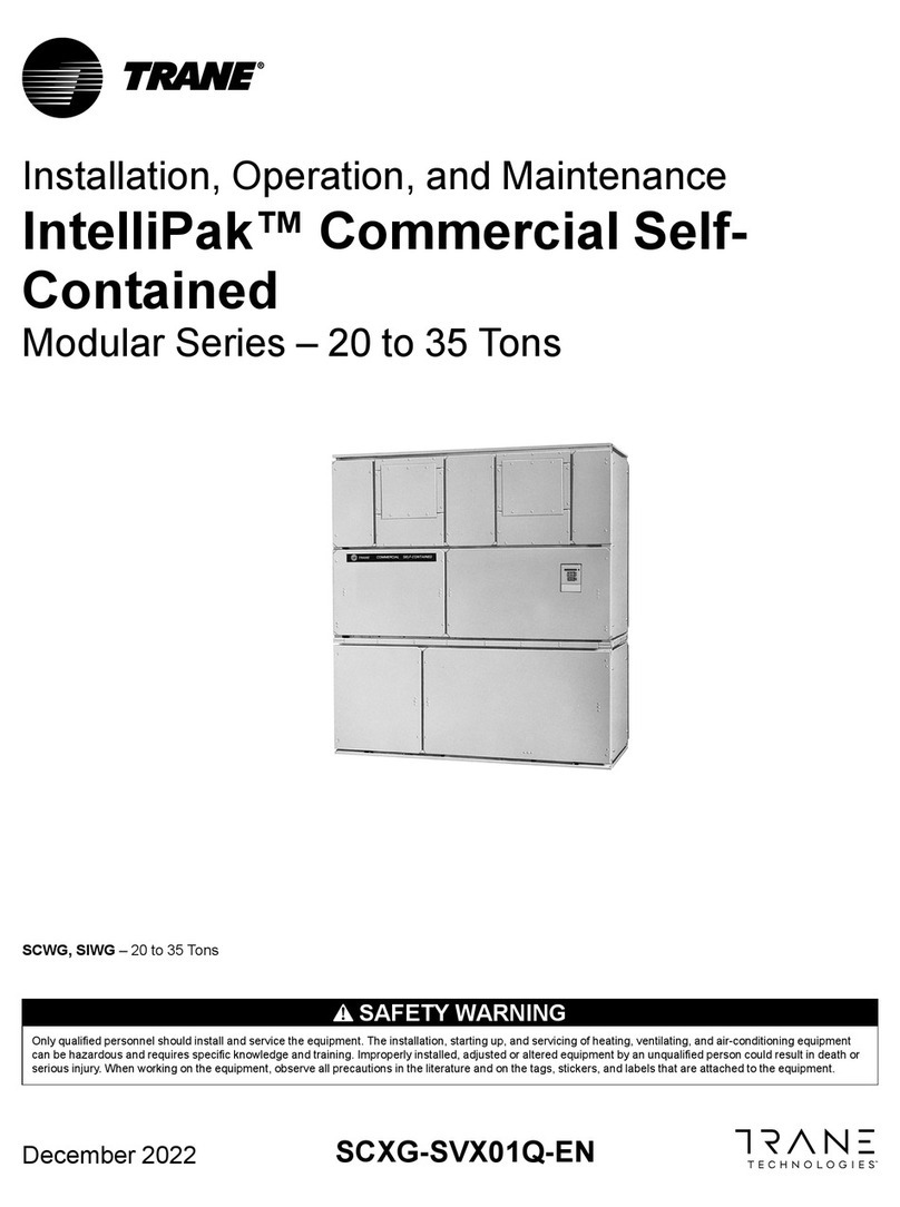 Trane IntelliPak SIWG Installation and operating instructions Trane IntelliPak SIWG Installation and operating instructions