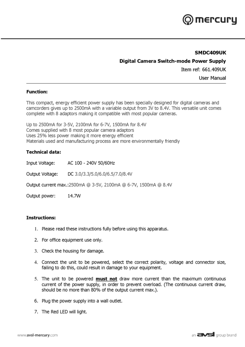 Mercury SMDC409UK User manual