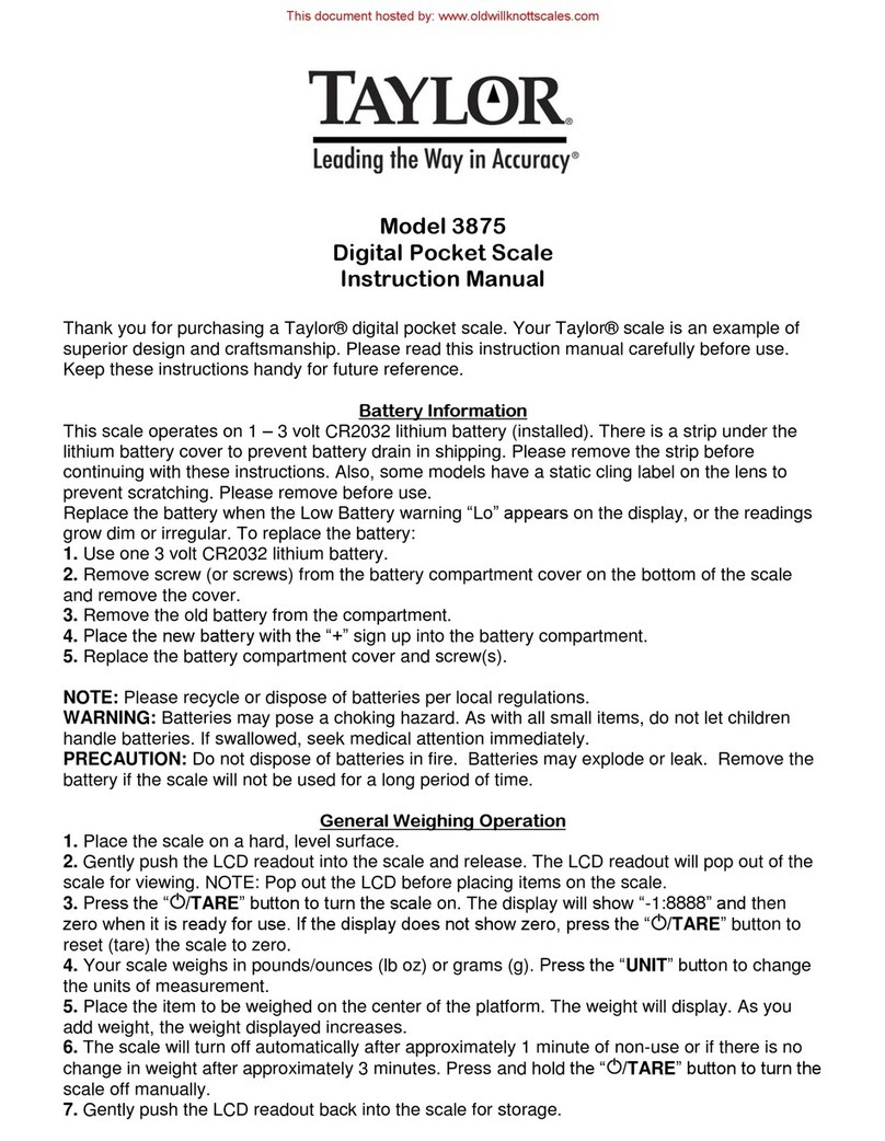 Taylor 3875 User manual