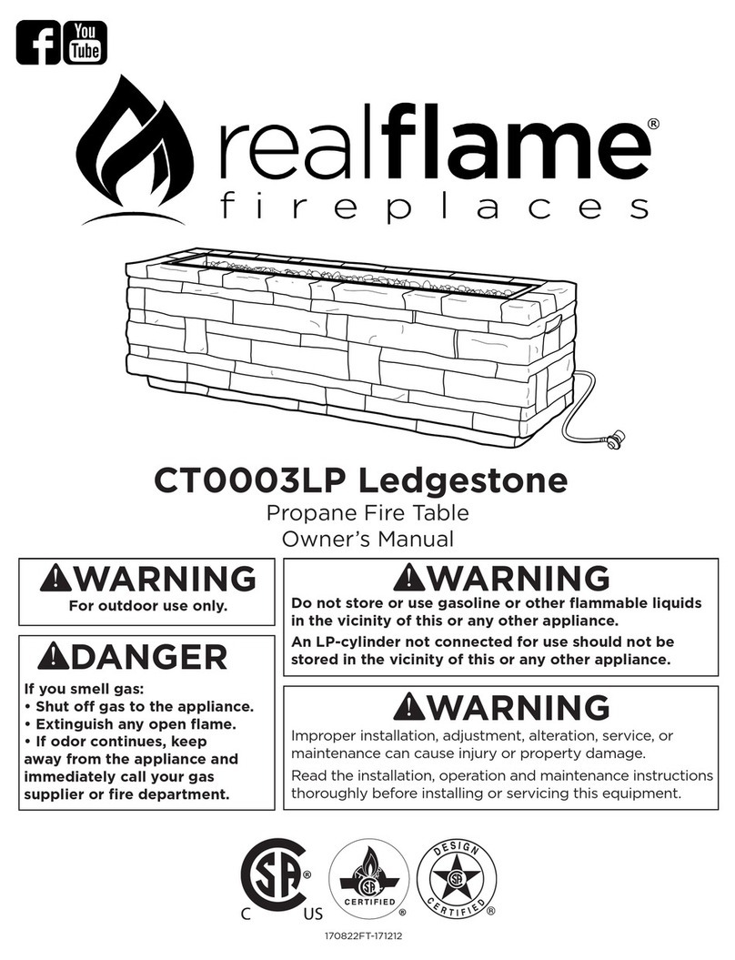 RealFlame CT0003LP Ledgestone owner's manual