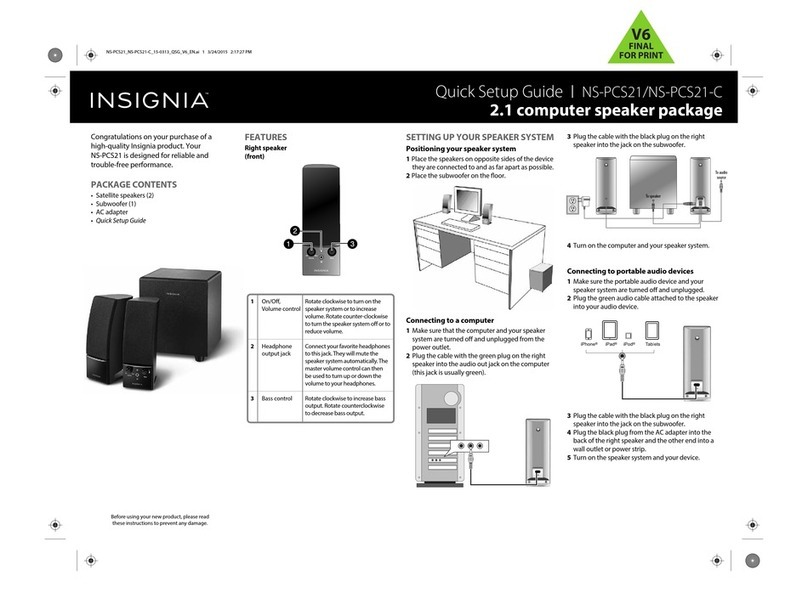 Insignia NS-PCS21-C User manual