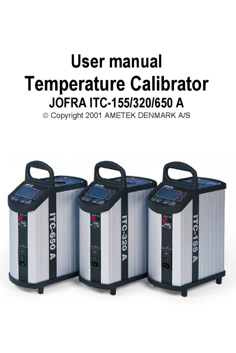 Ametek JOFRA ITC-650 A User manual