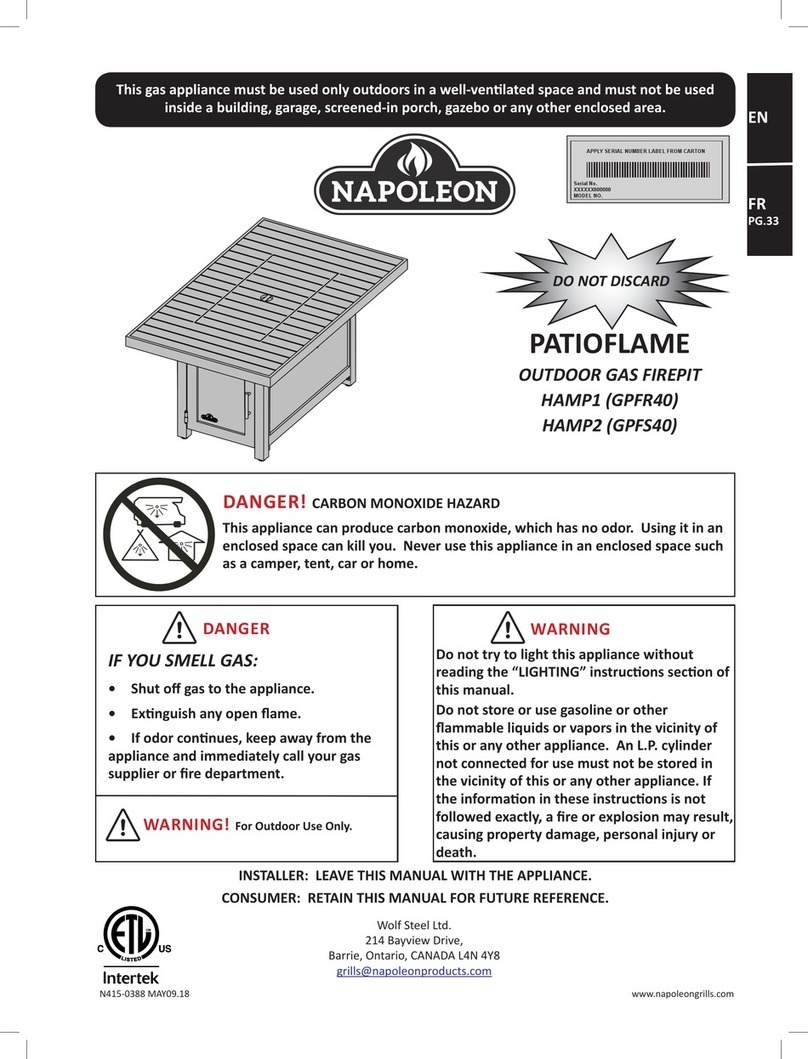 Napoleon PATIOFLAME HAMP1 User manual
