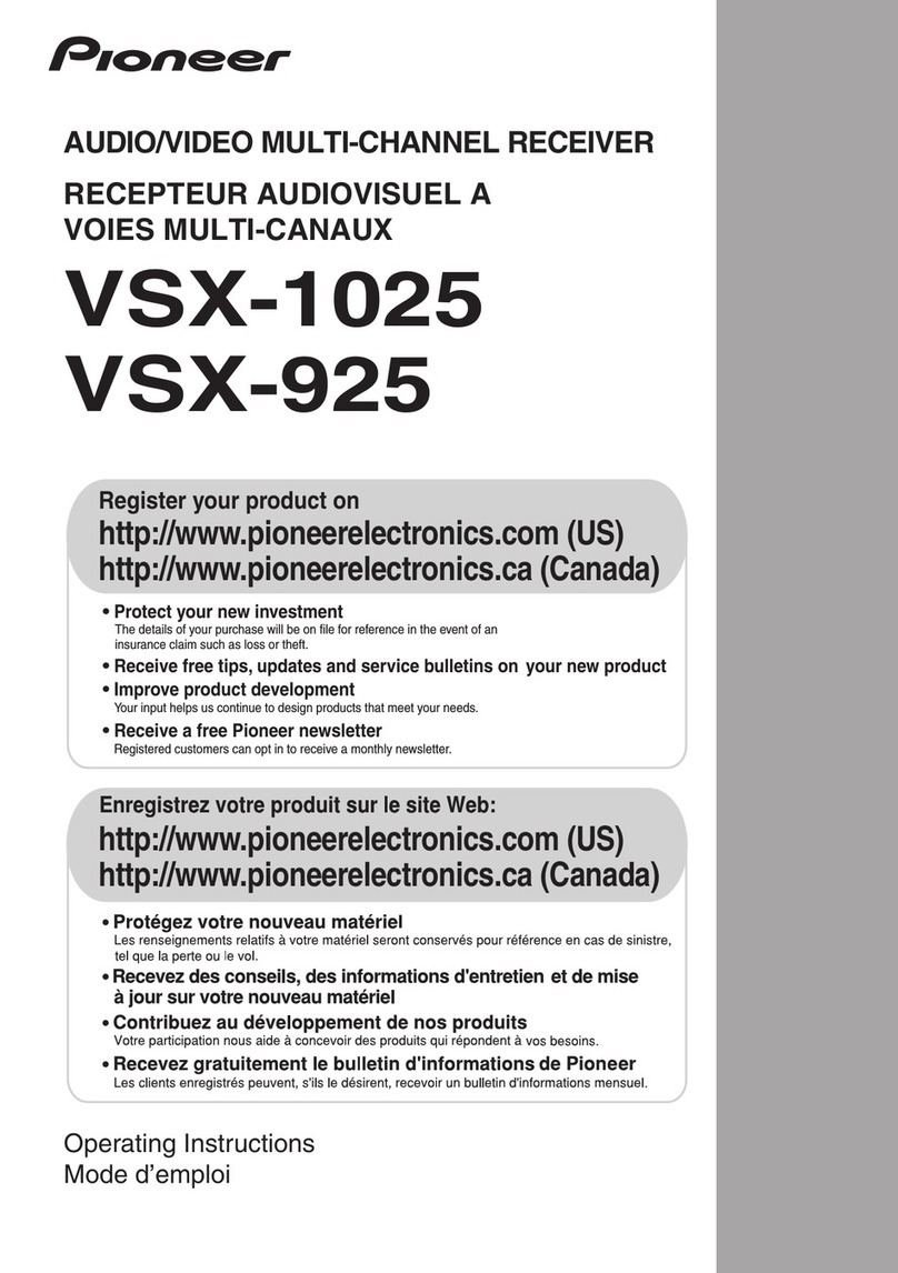 Pioneer VSX-1025 User manual
