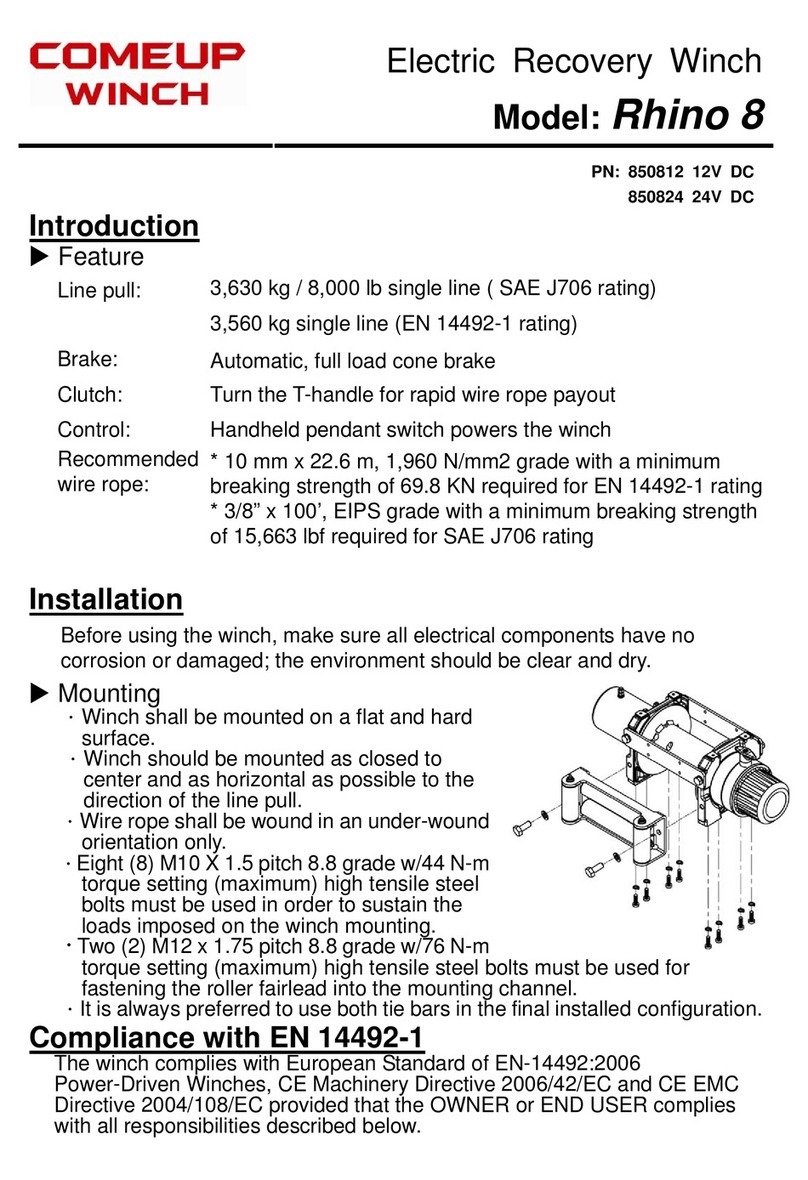 Come.up Winch Rhino 8 quick start guide