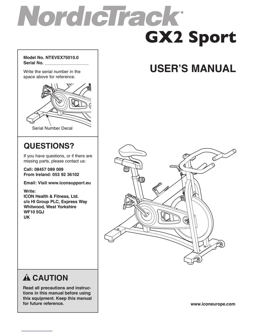 NordicTrack NTEVEX75010.0 User manual
