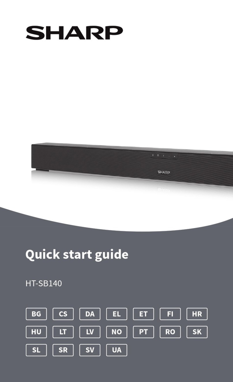 Sharp HT-SB140 quick start guide