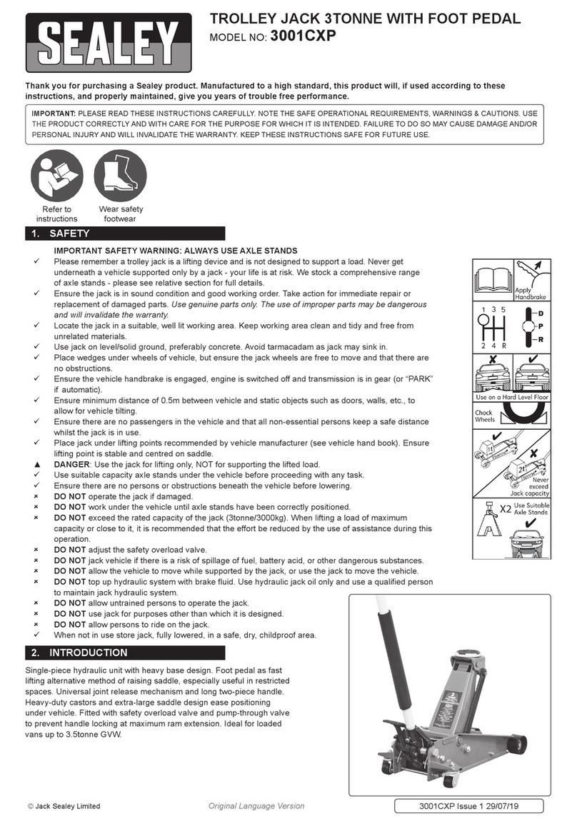 Sealey 3001CXP User manual