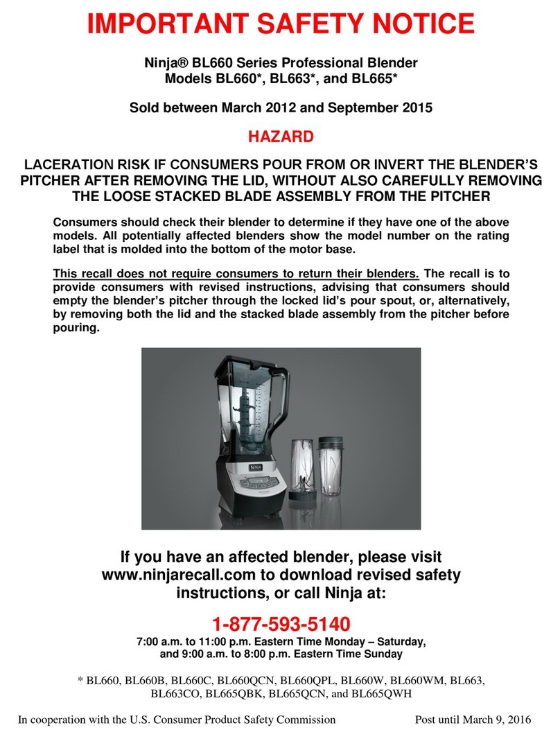Ninja BL665 Series User manual