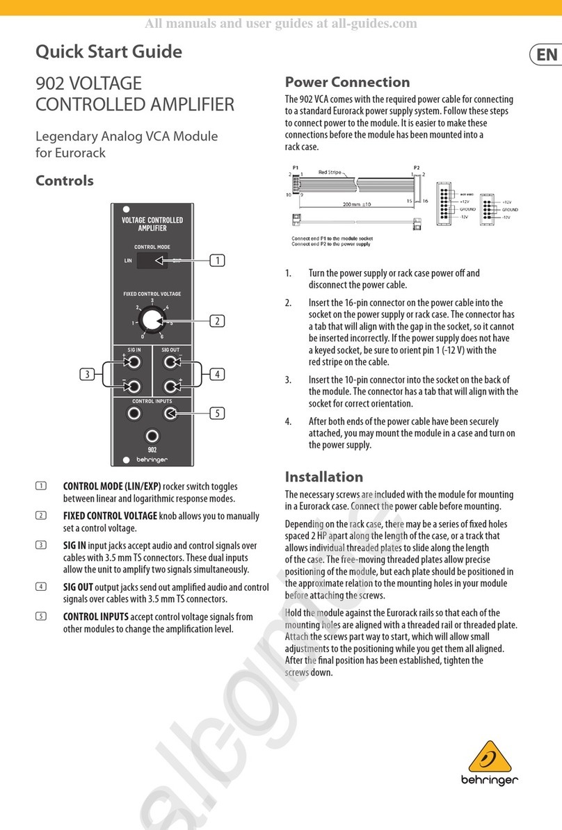 Behringer 902 quick start guide