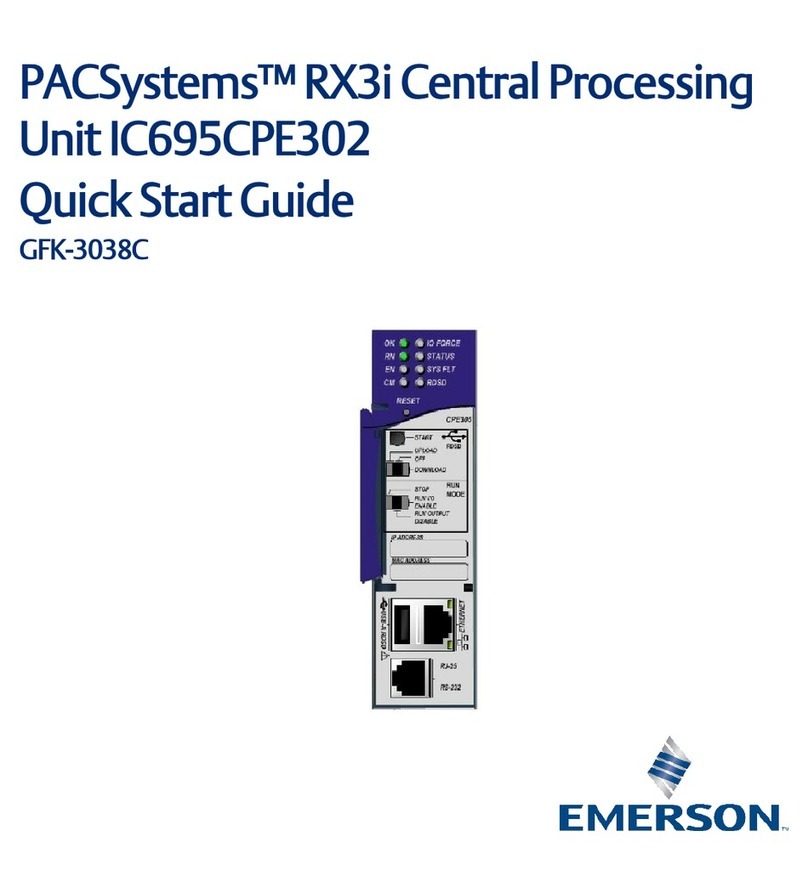 Emerson PACSystems RX3i IC695CPE302 User manual