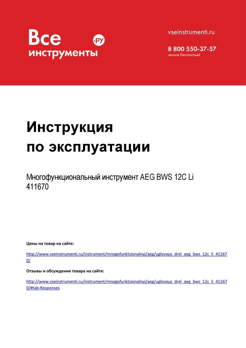 AEG BWS 12C Li User manual