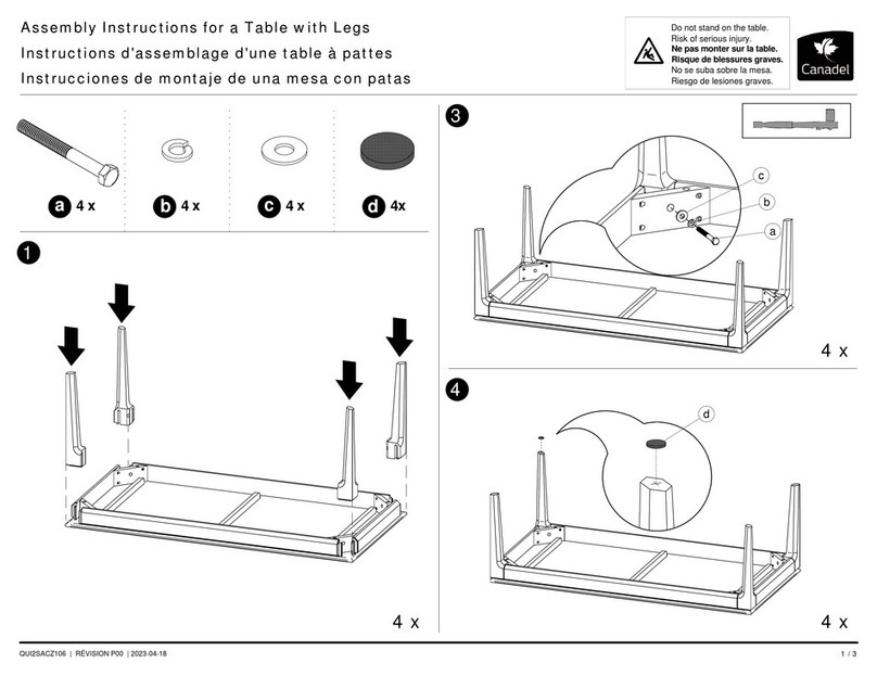 Canadel QUI2SACZ106 User manual Canadel QUI2SACZ106 User manual