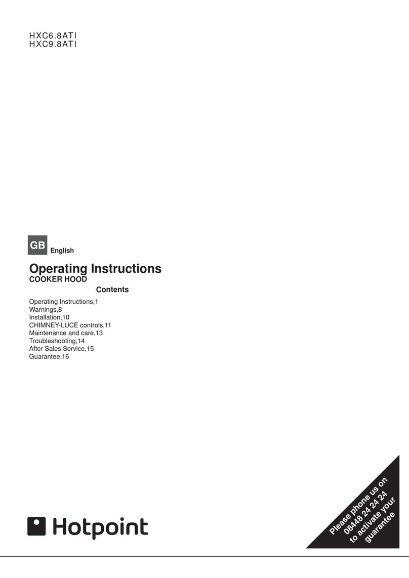 Hotpoint HXC6 8ATI Series operating instructions