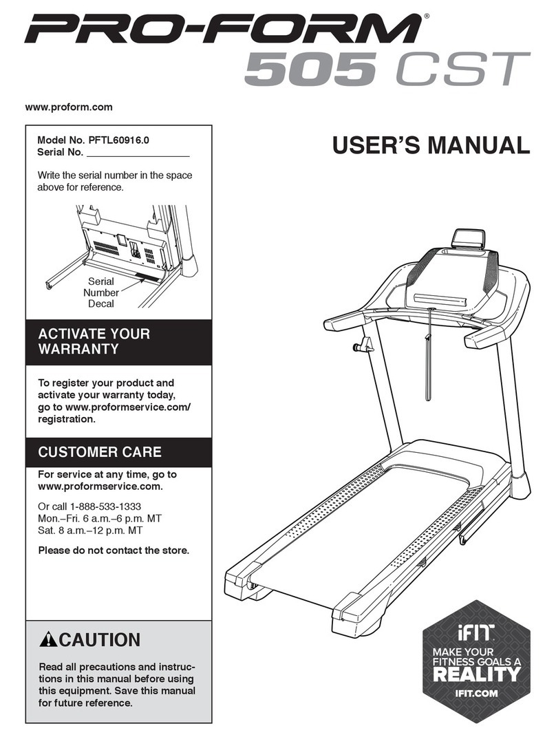 Pro-Form PFTL60916.0 User manual