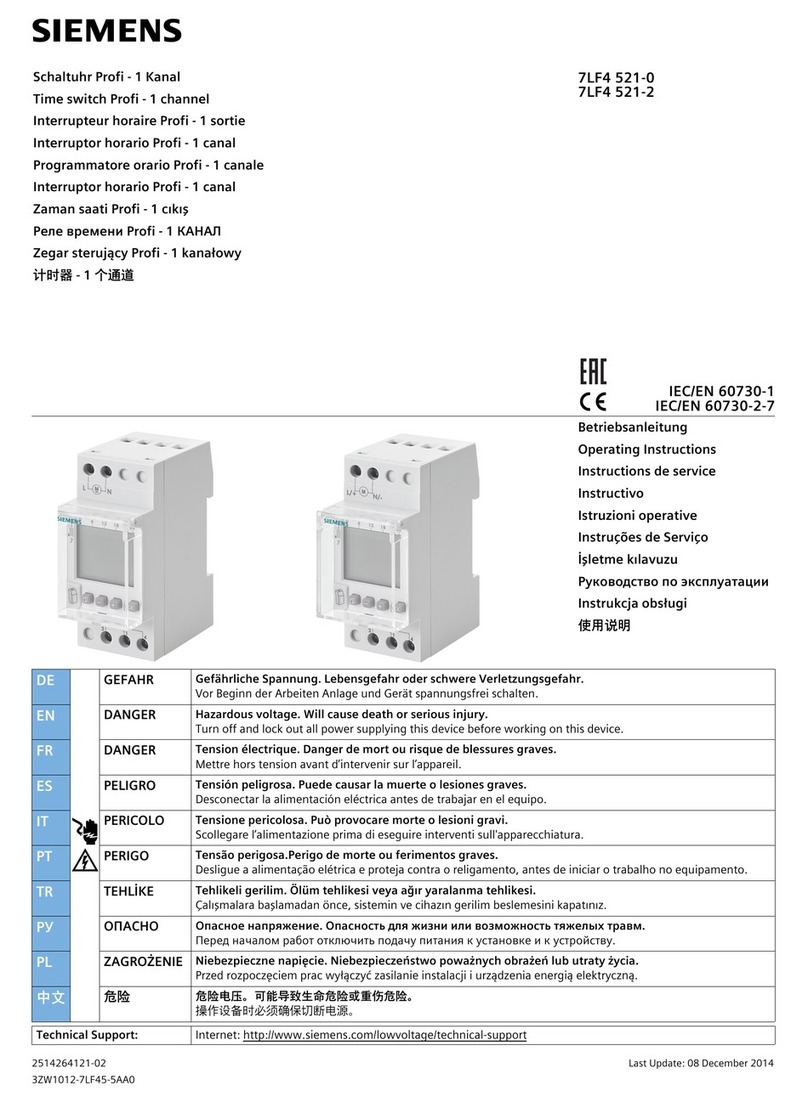 Siemens 7LF4 521-0 operating instructions