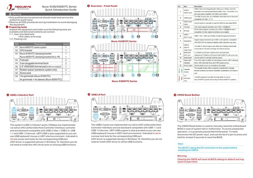 Neousys Nuvo-9100VTC Series User manual