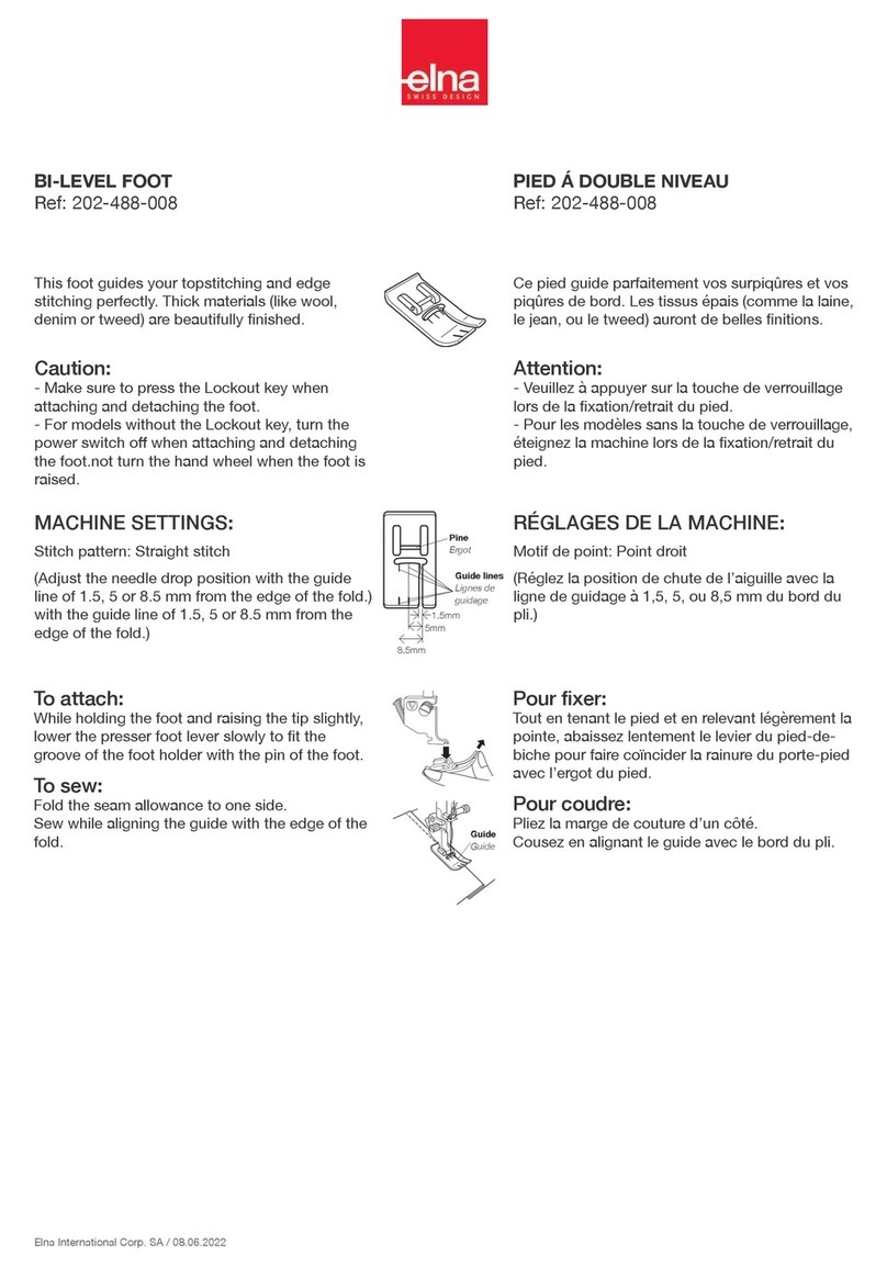 ELNA 202-488-008 quick start guide
