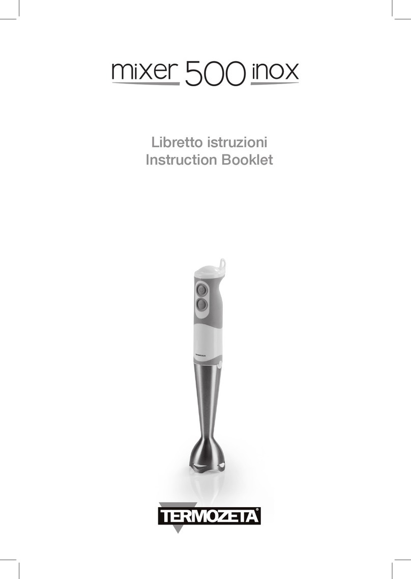 Termozeta MIXER 500 INOX Instruction booklet
