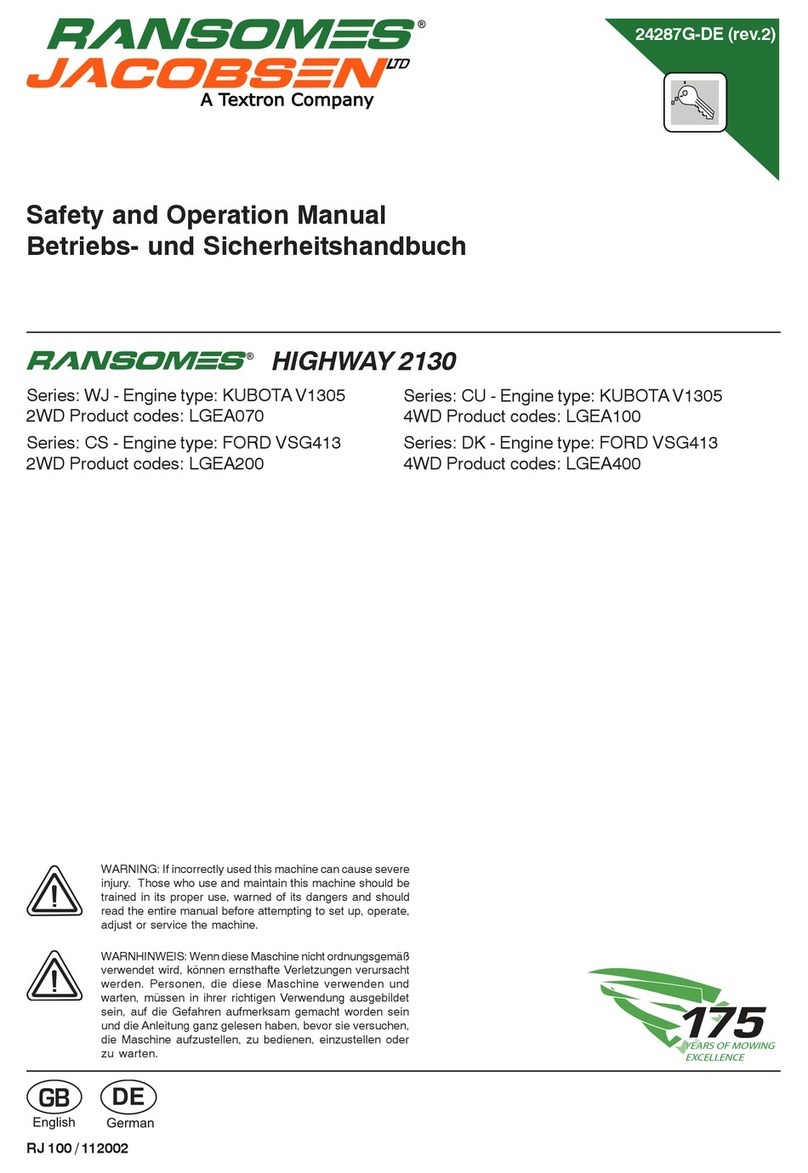 Textron RANSOMES JACOBSEN HIGHWAY 2130 Guide