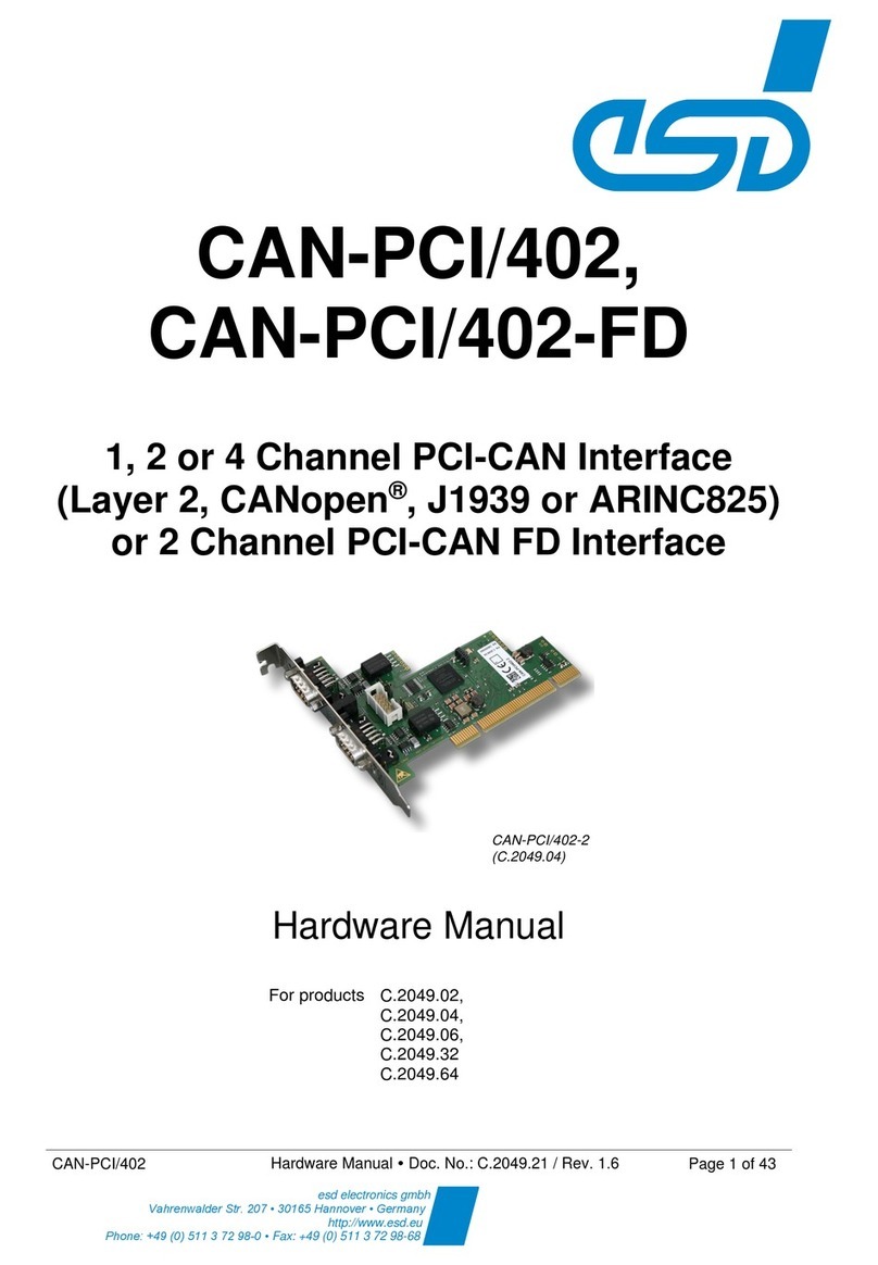 ESD CAN-PCI/402 User manual ESD CAN-PCI/402 User manual