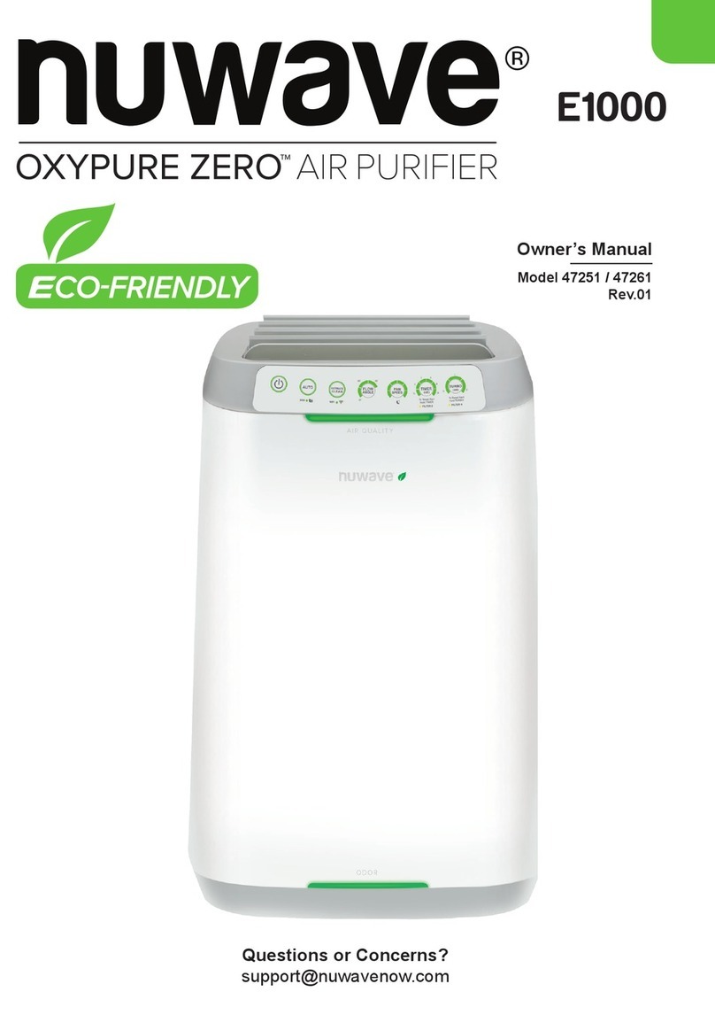 NuWave OXYPURE ZERO E1000 owner's manual