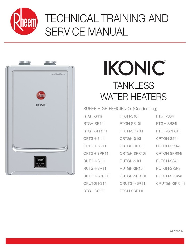 Rheem Iconic RTGH-S11i User manual
