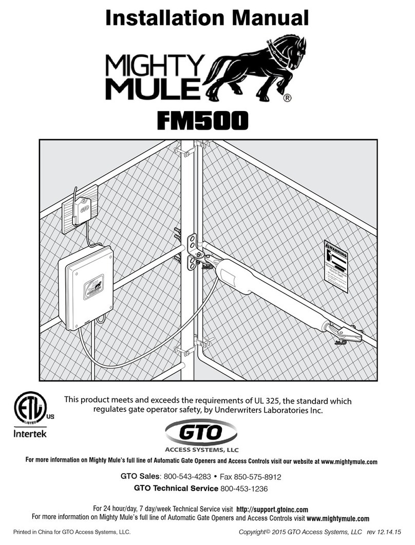 GTO Mighty Mule FM500 User manual