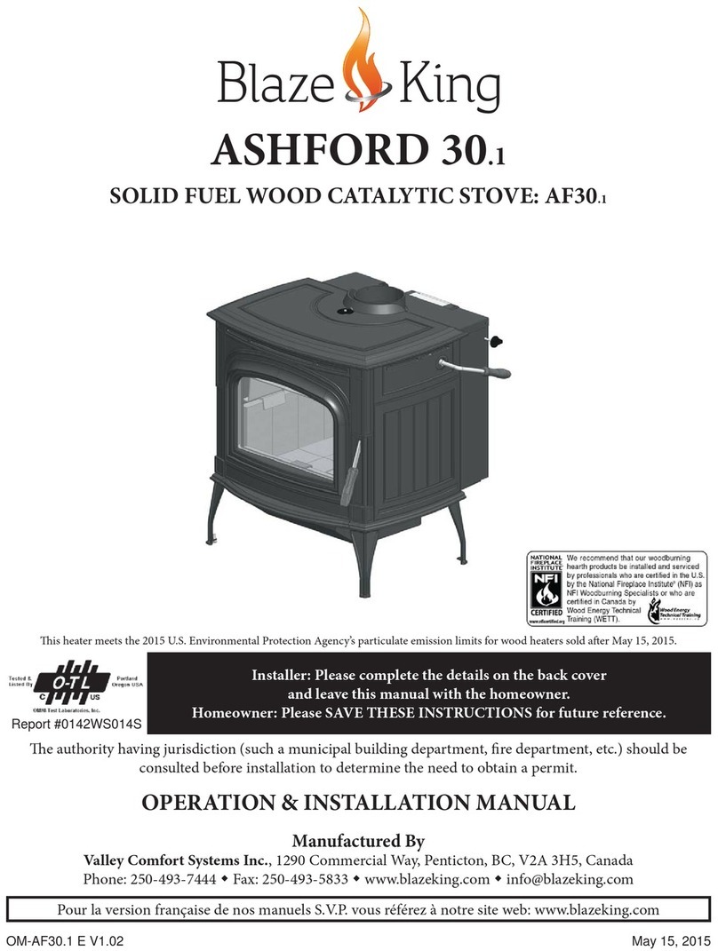 Blaze King ASHFORD 30 .1 Operation & installation manual Blaze King ASHFORD 30 .1 Operation & installation manual