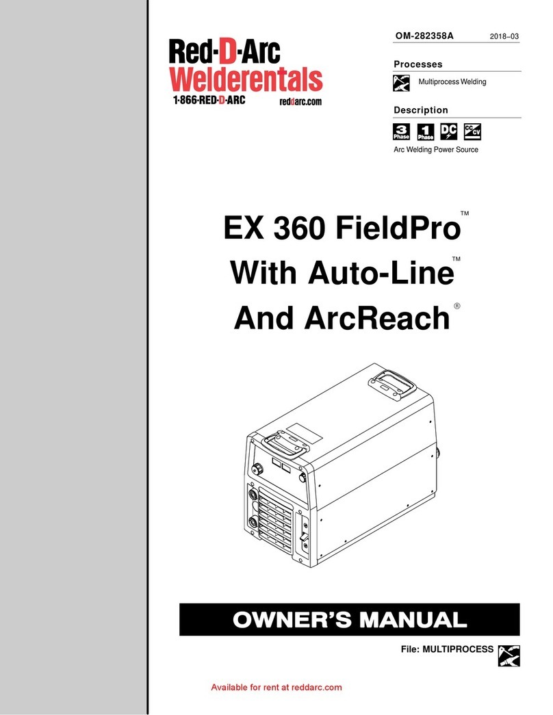Red-D-Arc Welderentals FieldPro EX 360 owner's manual