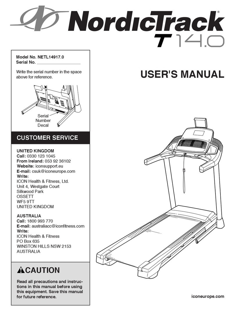 NordicTrack NETL14917.0 User manual
