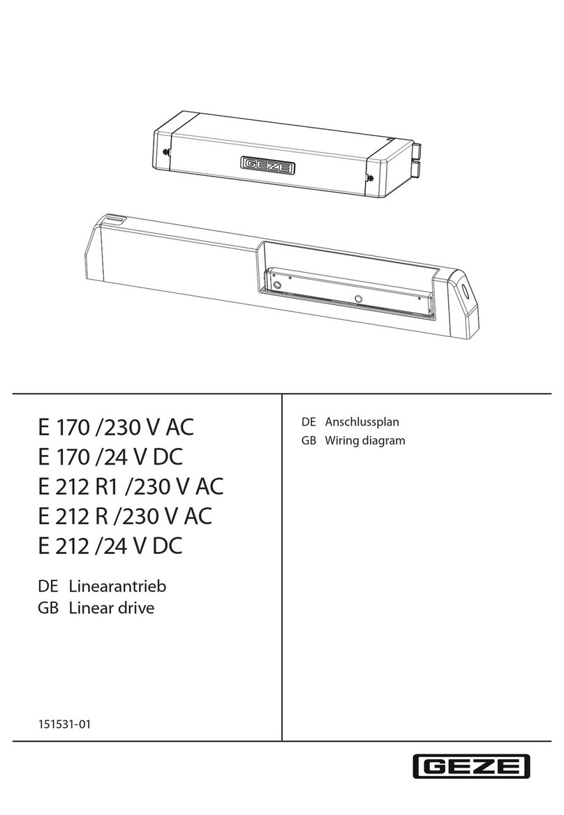 GEZE E 170 /230 V AC Wiring diagram