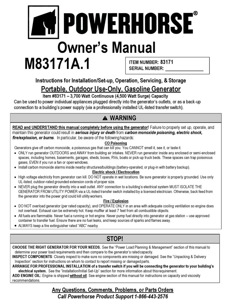 Powerhorse 83171 owner's manual
