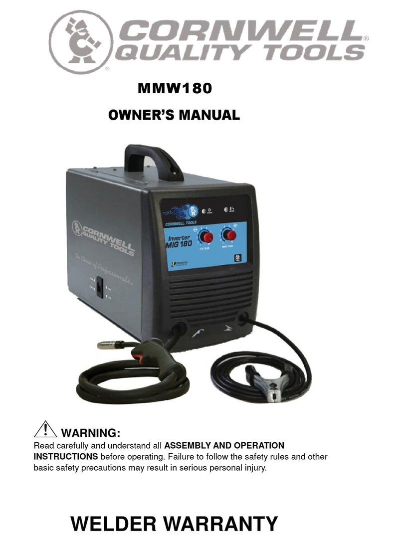 Cornwell Tools MMW180 owner's manual