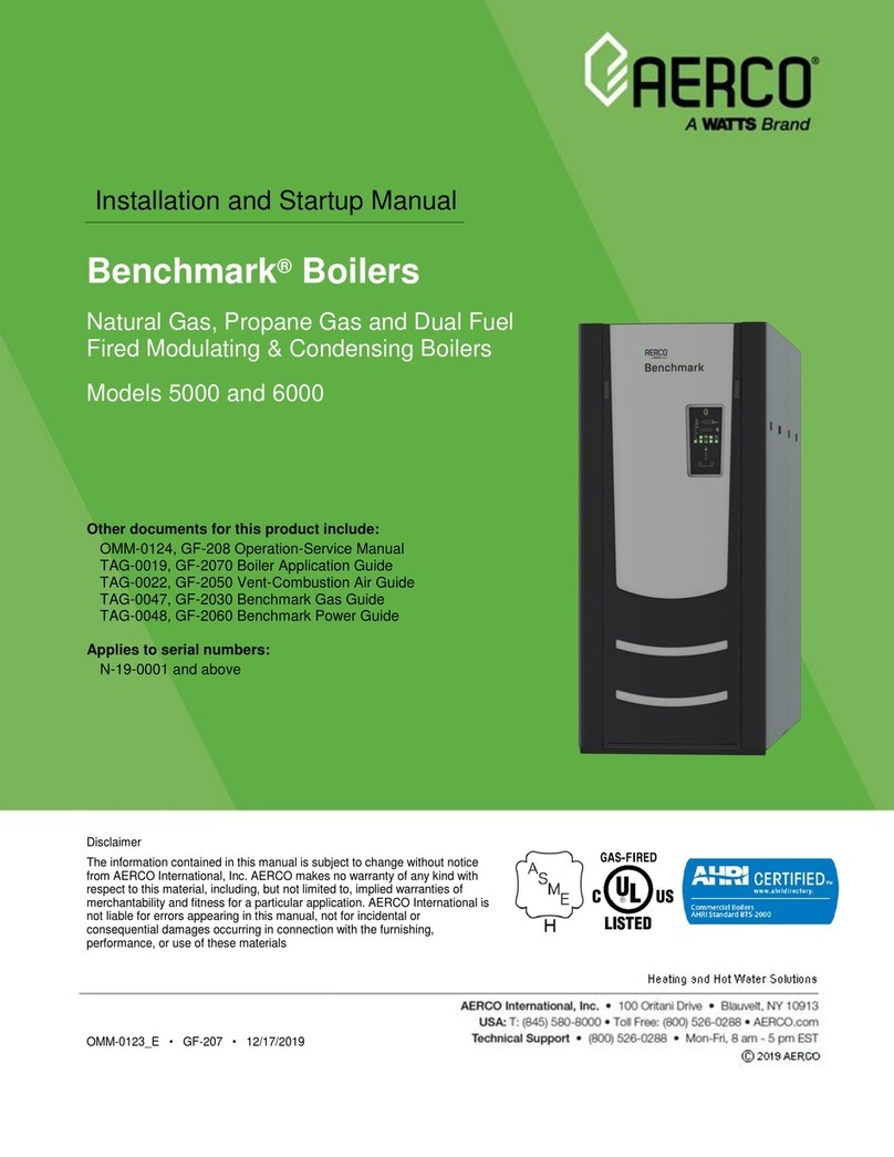Watts Aerco Benchmark OMM-0124 Installation and operation manual