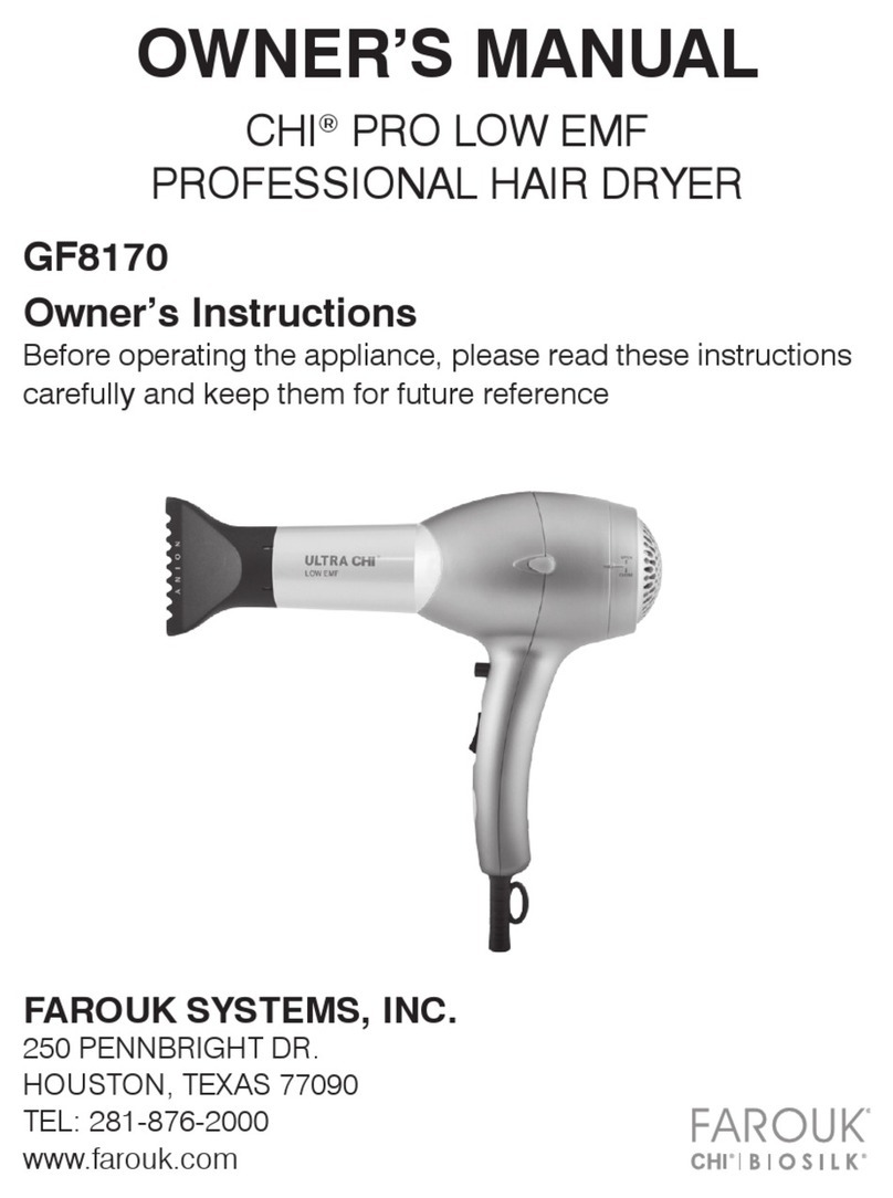 Farouk CHI PRO LOW EMF User manual