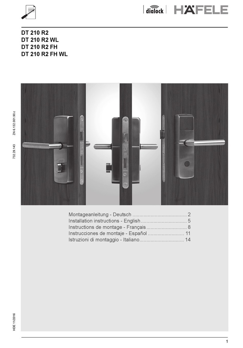 Hafele Dialock DT 210 R2 installation instructions